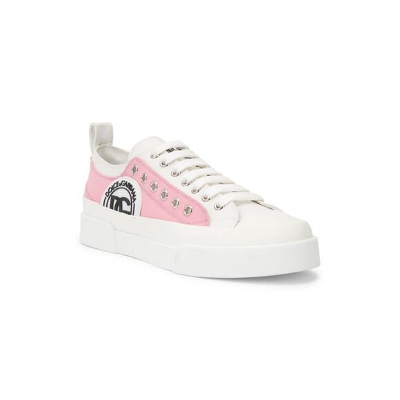 Dolce & Gabbana Portofino Light DG Logo Canvas Sneakers sz. 37.5 EU (7.5 US) - Picture 2 of 12